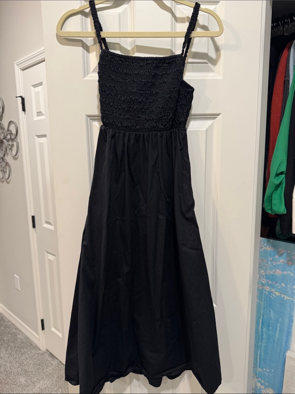 Old Navy Black Midi Sundress